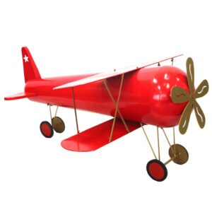 Avion rouge décoration noël